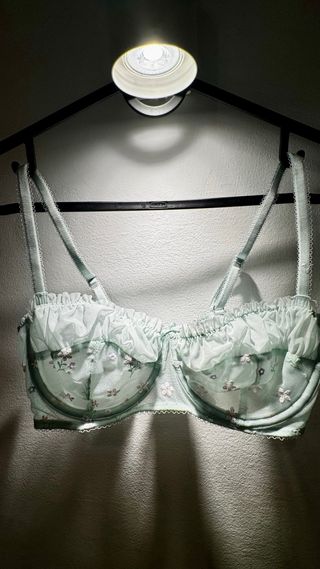 Sujetador floral encaje verde