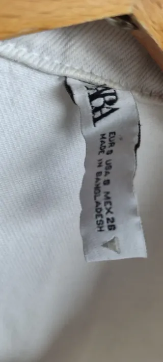 Giacca camicia jeans Zara bianca