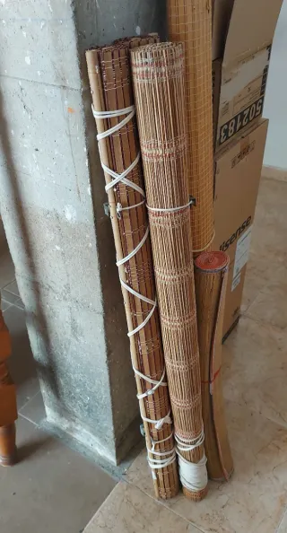 Persianas de bambú enrollables