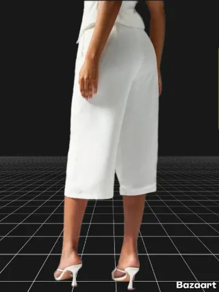 Pantaloni Palazzo Bianchi Eleganza Minimal