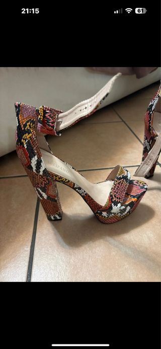 Scarpe con tacco Tulipano multicolor