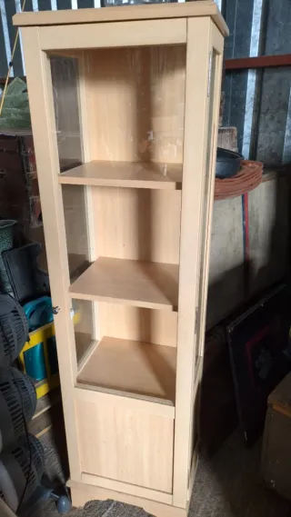 Vitrina de madera y cristal