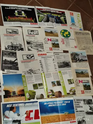 Folletos antiguos cosechadora CLAAS