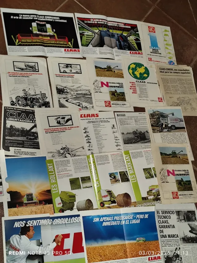 Folletos antiguos cosechadora CLAAS