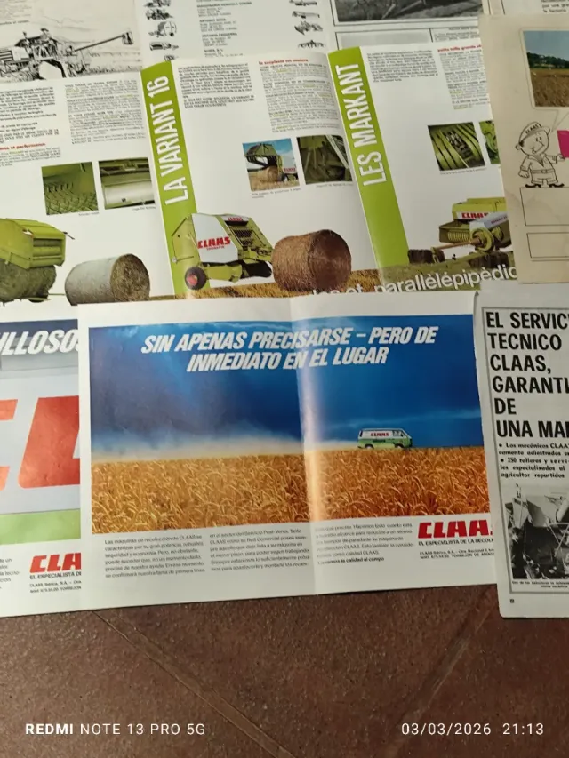 Folletos antiguos cosechadora CLAAS