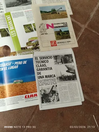 Folletos antiguos cosechadora CLAAS