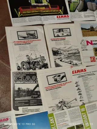 Folletos antiguos cosechadora CLAAS