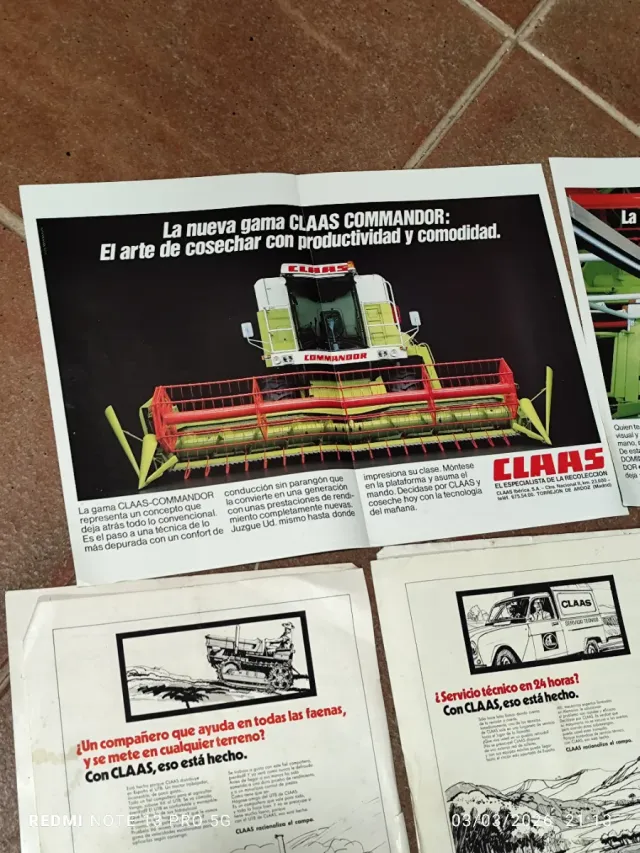 Folletos antiguos cosechadora CLAAS