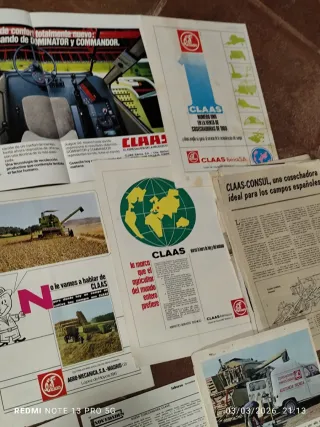 Folletos antiguos cosechadora CLAAS
