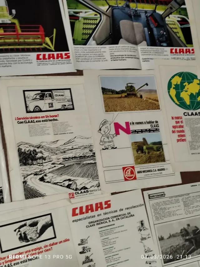 Folletos antiguos cosechadora CLAAS