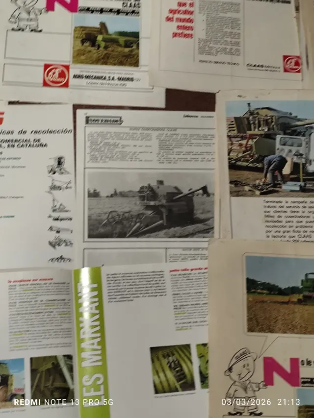 Folletos antiguos cosechadora CLAAS
