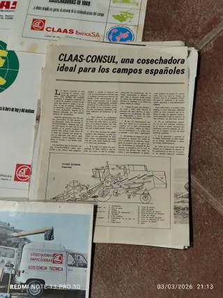 Folletos antiguos cosechadora CLAAS