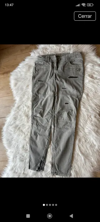 Pantalones cargo verde militar