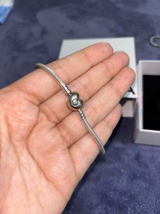 Pulsera Pandora Corazón Plata de 21 cm.