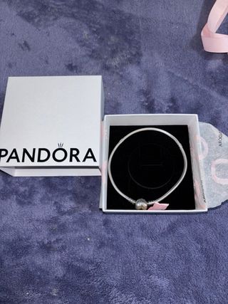 Pulsera Pandora Corazón Plata de 21 cm.