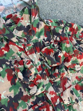 1972 Chaqueta Parca Combate Swiss Army Multipocket