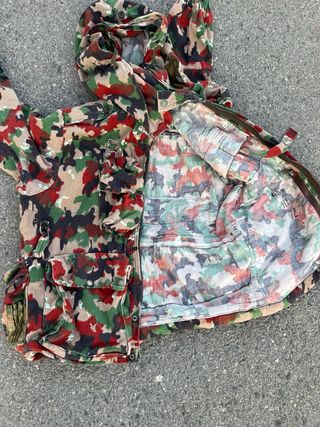 1972 Chaqueta Parca Combate Swiss Army Multipocket