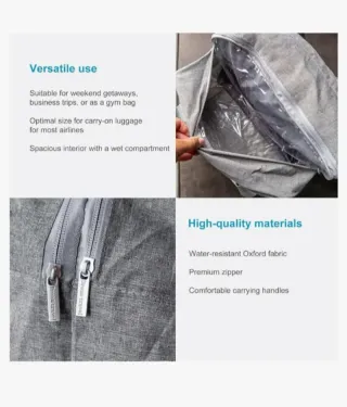 Bolsa de viaje impermeable gris