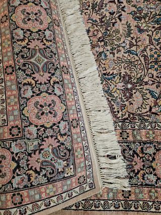 Alfombra persa de seda multicolor