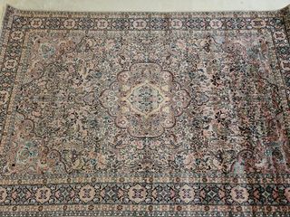 Alfombra persa de seda multicolor