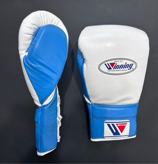 Guantes de Boxeo Winning Blancos y Azules