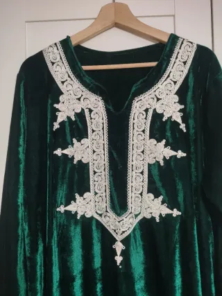 Vestido Marroquí Verde Talla Única