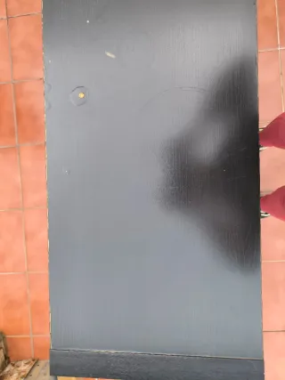 Mueble organizador negro y blanco