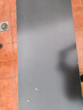 Mueble organizador negro y blanco