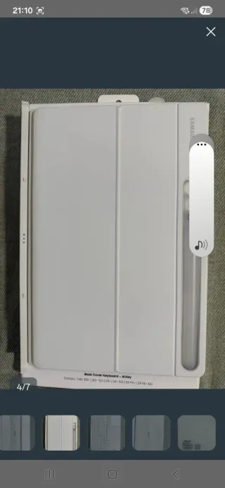 Funda Teclado Samsung Galaxy Tab S9/S10 Ultra Blan