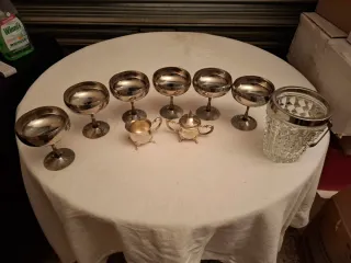 Set Bicchieri Acciaio ,caraffe piccole dimensione