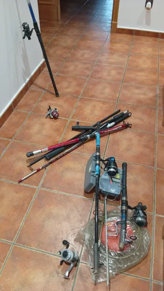 Cañas de pescar y accesorios