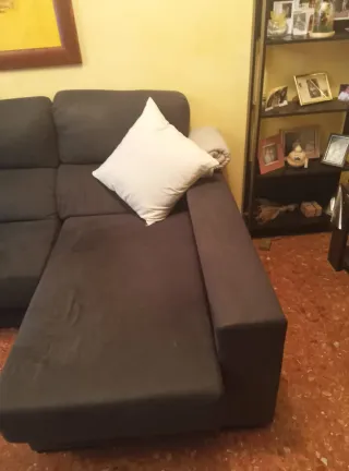 Sofá Chaiselongue gris marengo