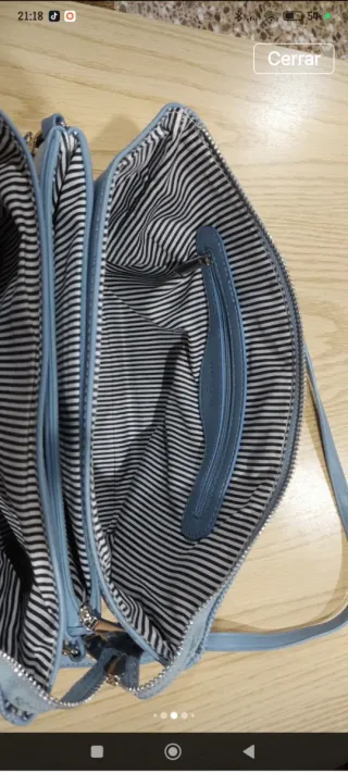 Bolso bandolera gris mujer