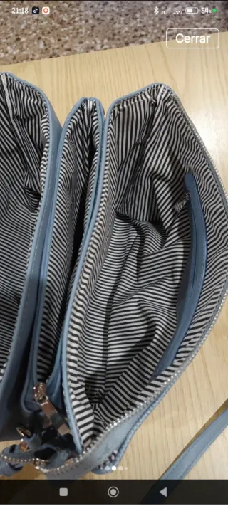 Bolso bandolera gris mujer