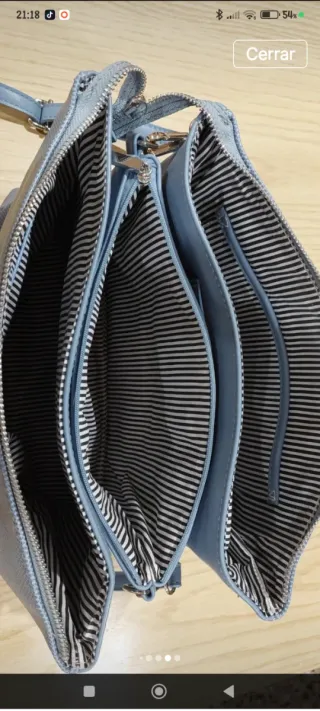 Bolso bandolera gris mujer