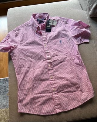 Camisa rosa manga corta Polo Ralph Lauren