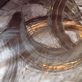 Plaid copriletto fantasia grigio e arancio