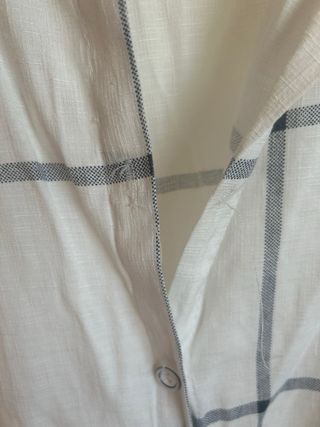 Camisa de cuadros azul y blanco