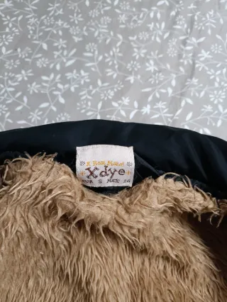 Chaqueta negra mujer forro marrón