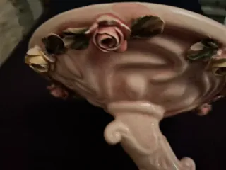 Applique ceramica rosa con rose