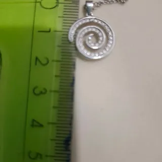 Colgante Oro Blanco espiral de Diamantes 2.00CT VS
