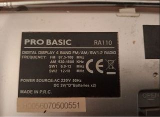 Radio Pro Basic Digital 4 Band FM/AM/SW1-2