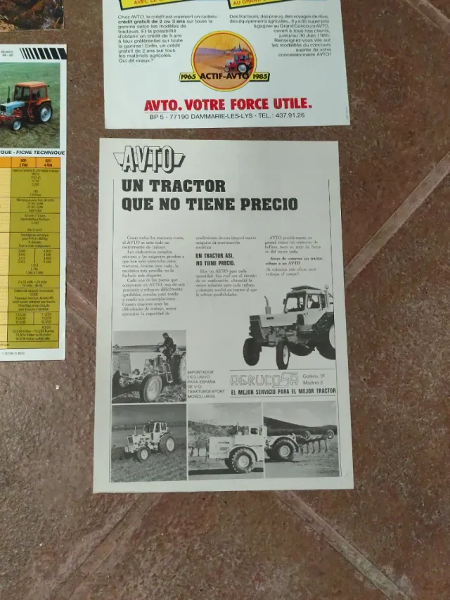 Folletos antiguos tractores AVTO