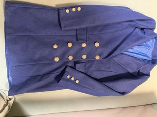 Abrigo azul botones plateados talla M