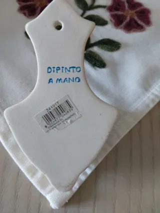 Acquasantiera ceramica decorata