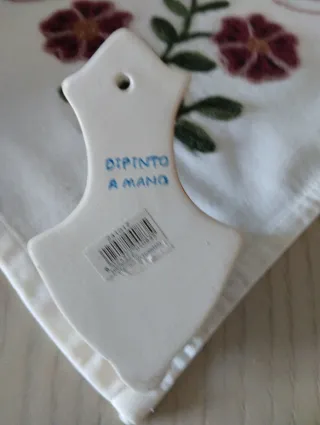 Acquasantiera ceramica decorata