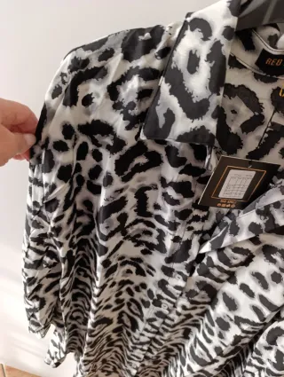 Camicia donna RED APPLE oversize fantasia maculata