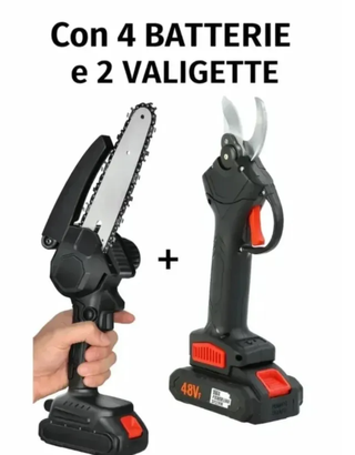 Kit motosega e forbici potatura