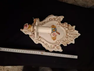 Applique ceramica floreale anni '90