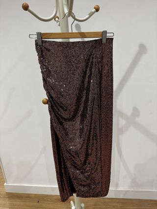 Falda tubo brillante fiesta